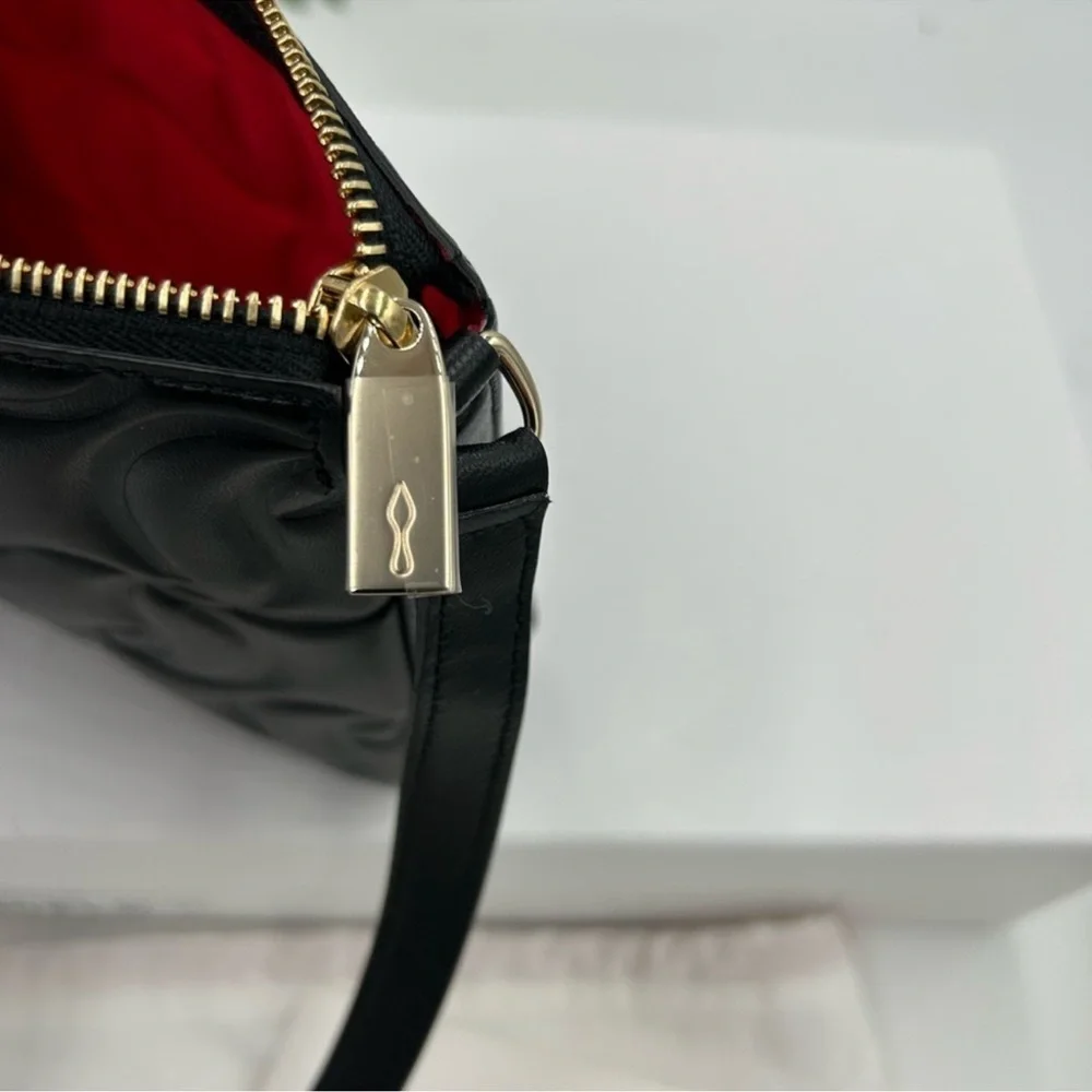 Women’s Christian Louboutin shoulder bag CL embossed Napa leather made i…
